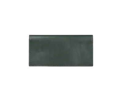Paul Smith Waxed Leather Long Wallet "Green"