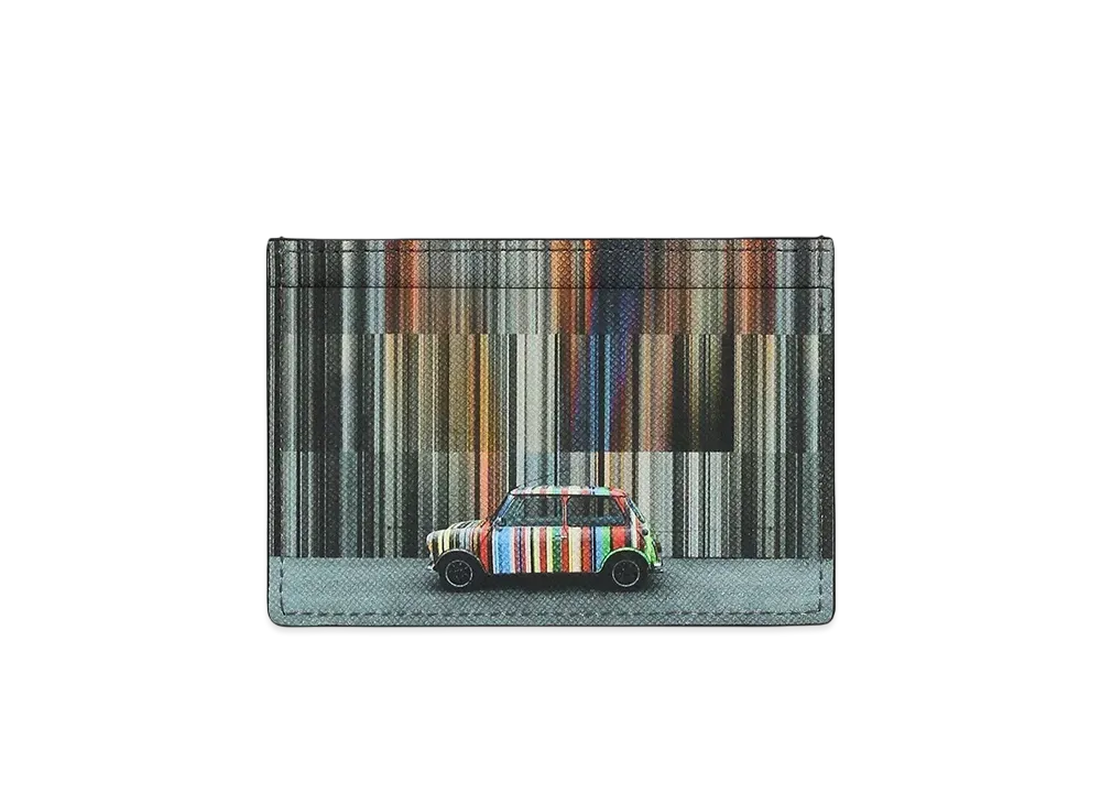 Paul Smith Mini Striped Wall Pass Case "Black"