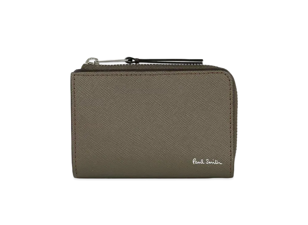 Paul Smith Bright Stripe Puller Coin / Key Case "LightBrown"