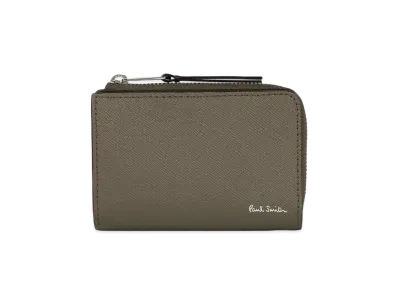 Paul Smith Bright Stripe Puller Coin / Key Case "LightBrown"