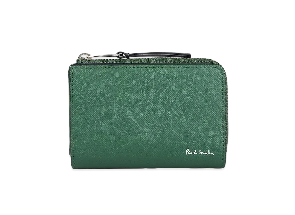 Paul Smith Bright Stripe Puller Coin / Key Case "Green"