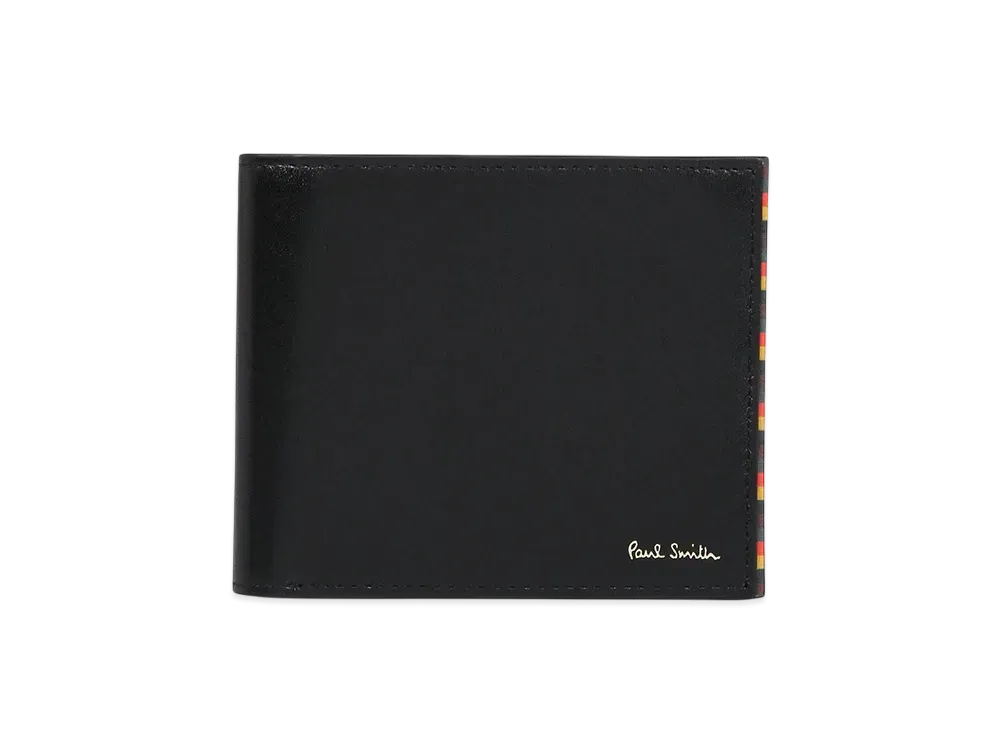 Paul Smith Bright Stripe Trim Bifold Wallet "Black"