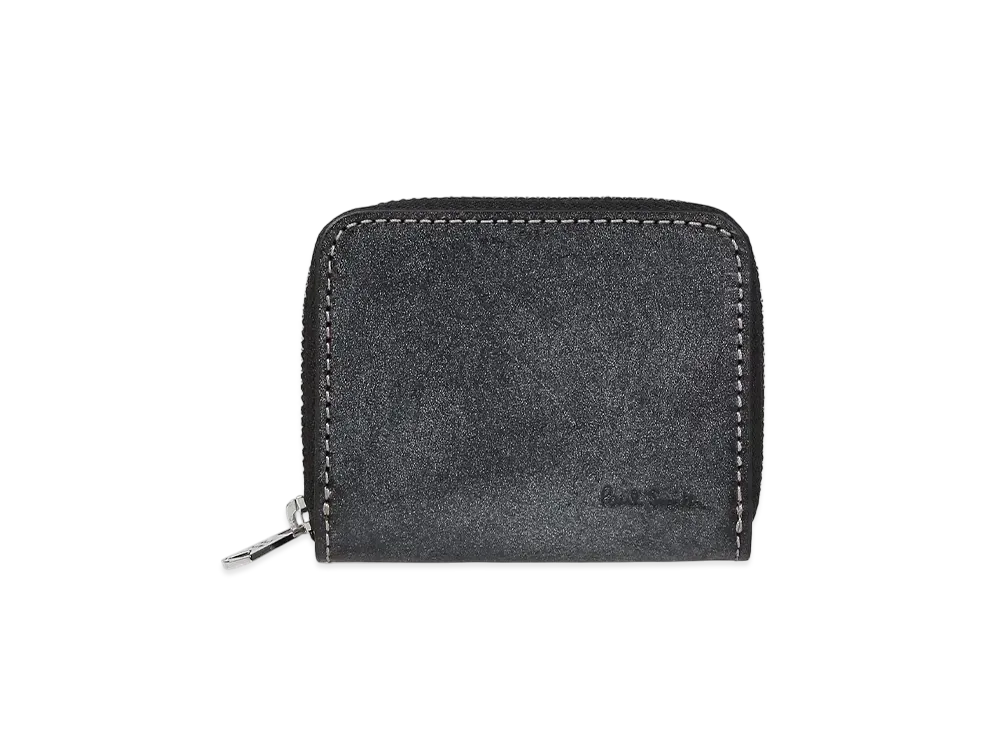 Paul Smith Waxed Leather Coin Purse "Black"