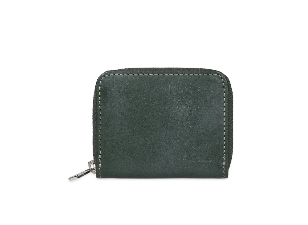 Paul Smith Waxed Leather Coin Purse "Green"
