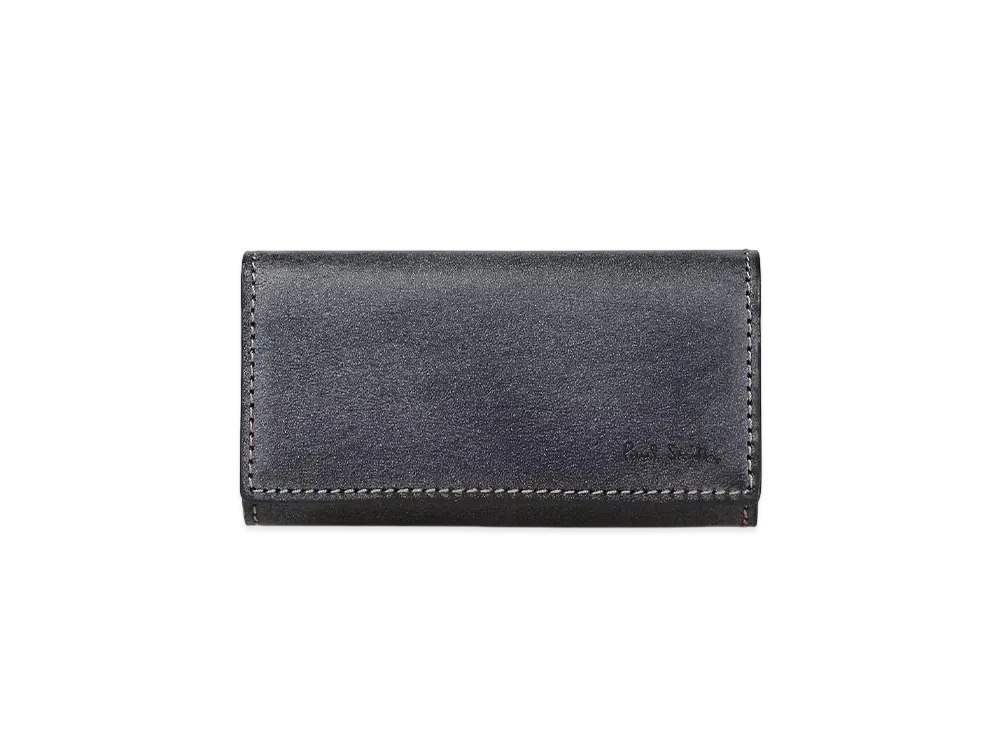 Paul Smith Waxed Leather Key Case "Black"