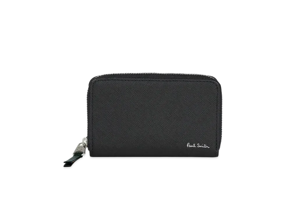 Paul Smith Bright Stripe Puller Card / Coin Case "Black"
