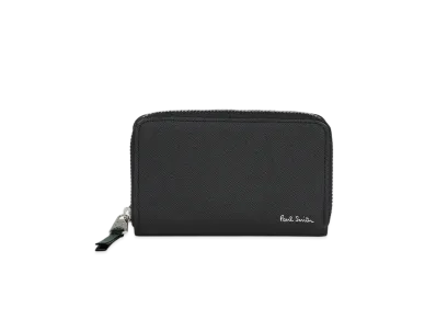Paul Smith Bright Stripe Puller Card / Coin Case "Black"