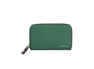 Paul Smith Bright Stripe Puller Card / Coin Case "Green"
