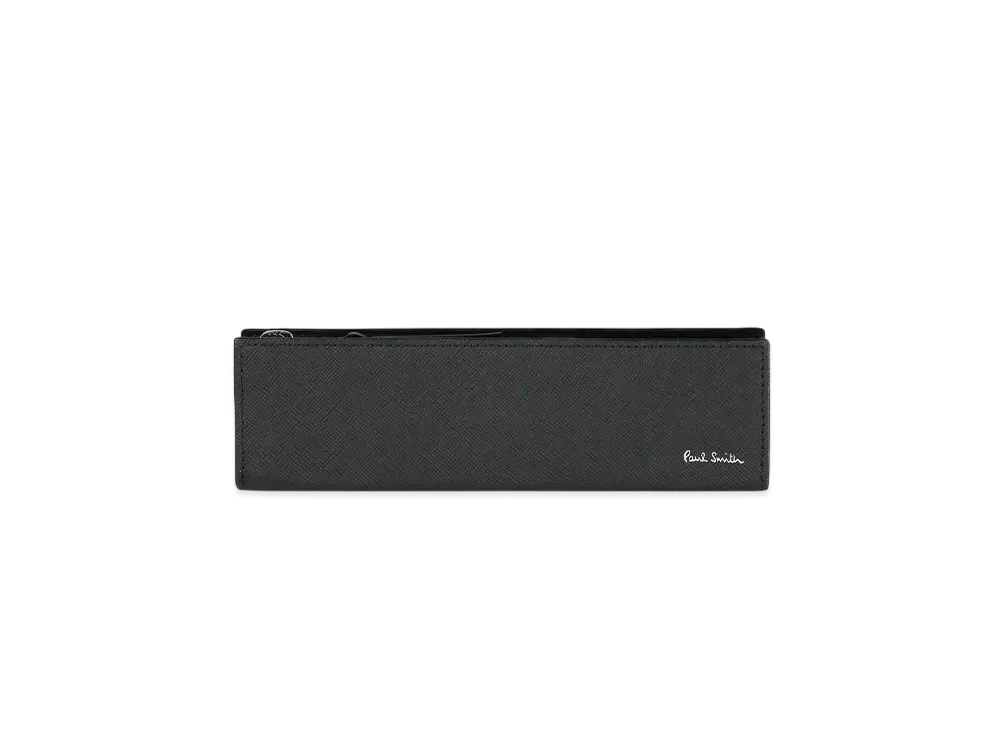 Paul Smith Bright Stripe Puller Pencil Case "Black"