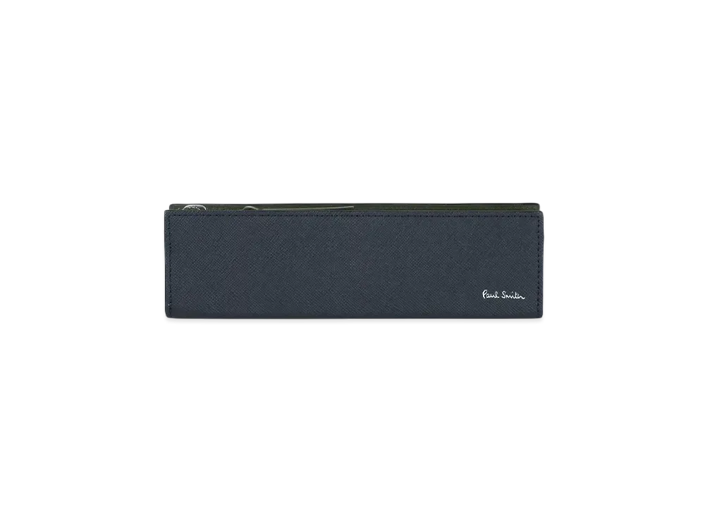 Paul Smith Bright Stripe Puller Pencil Case "Navy"