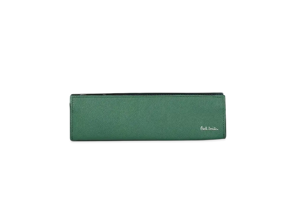 Paul Smith Bright Stripe Puller Pencil Case "Green"