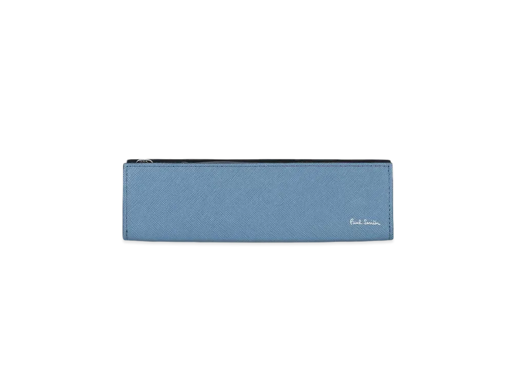 Paul Smith Bright Stripe Puller Pencil Case "LightBlue"