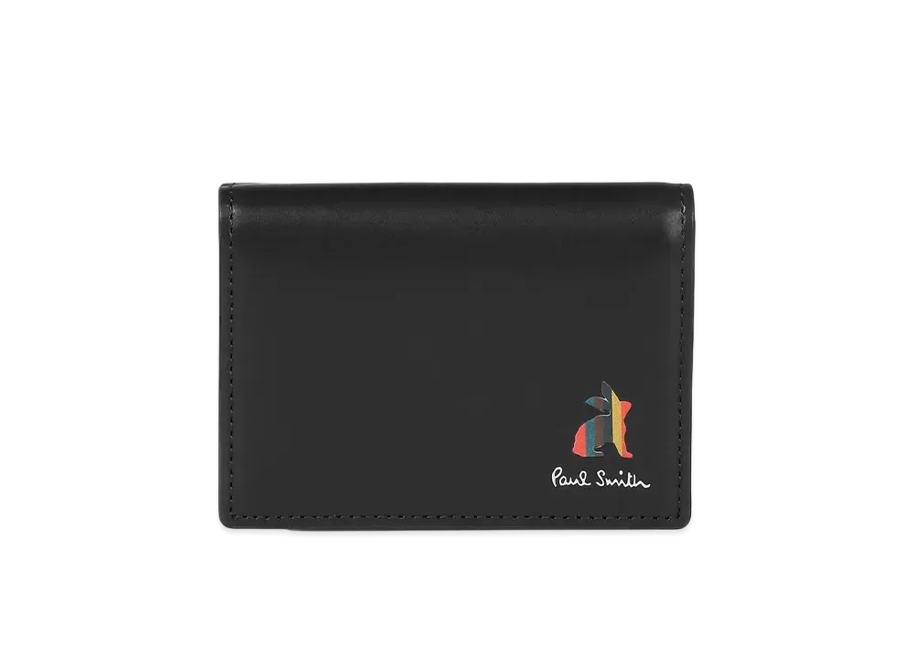 Paul Smith Marketry Bright Stripe Rabbit Trifold Wallet "Black"