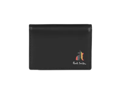 Paul Smith Marketry Bright Stripe Rabbit Trifold Wallet "Black"