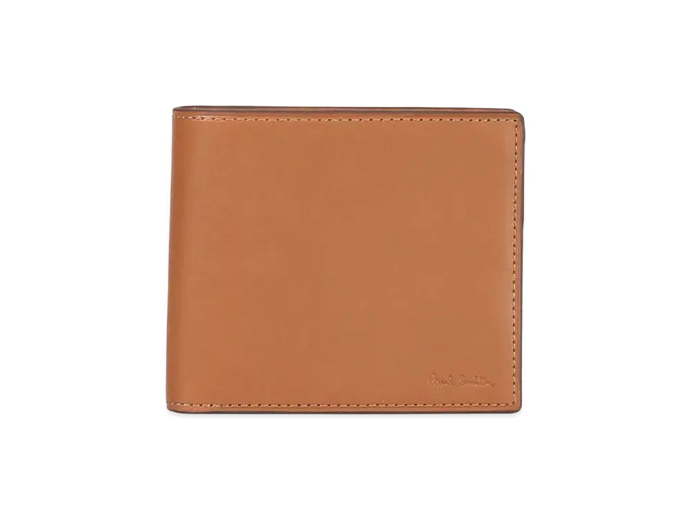 Paul Smith Vegetarian Stripe Trim Bifold Wallet "Camel"