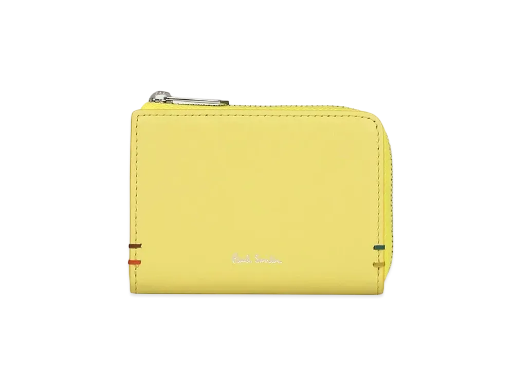 Paul Smith Highlight Stitch Coin / Pass Case "Yellow"