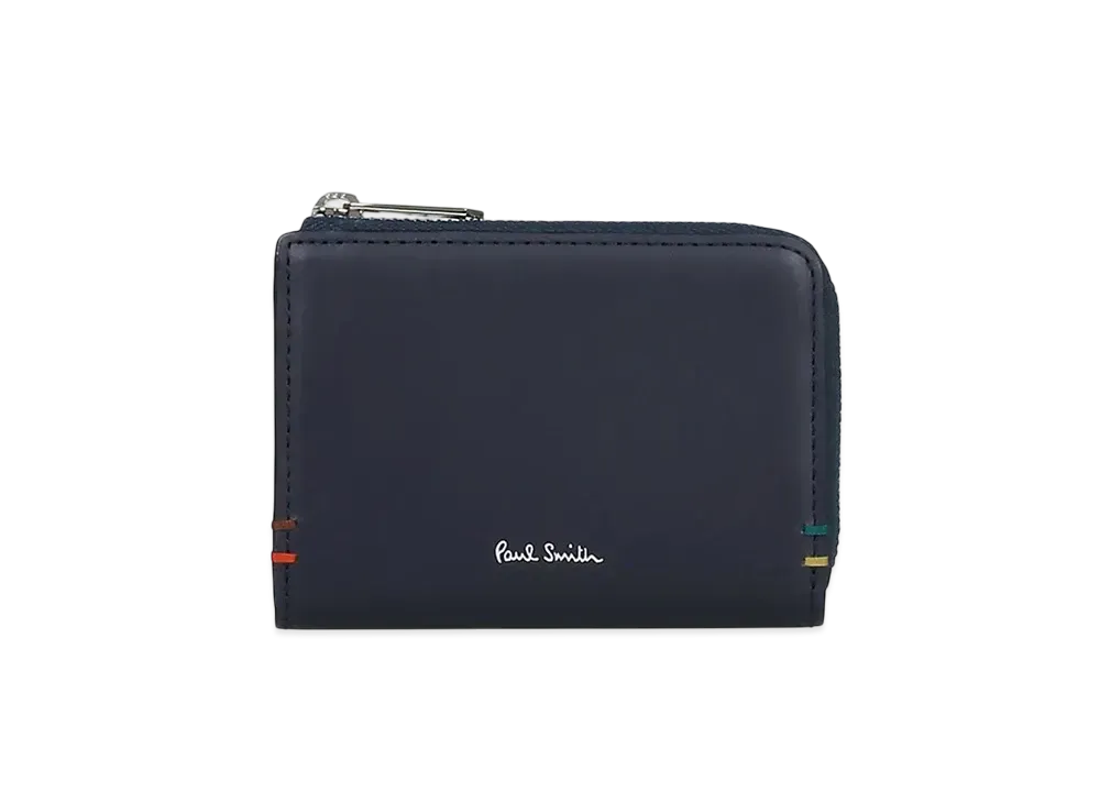 Paul Smith Highlight Stitch Coin / Pass Case "Navy"