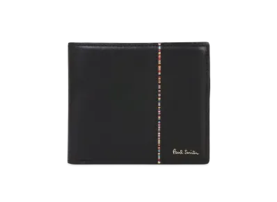 Paul Smith Signature Stripe Inverted Bifold Wallet "Black"