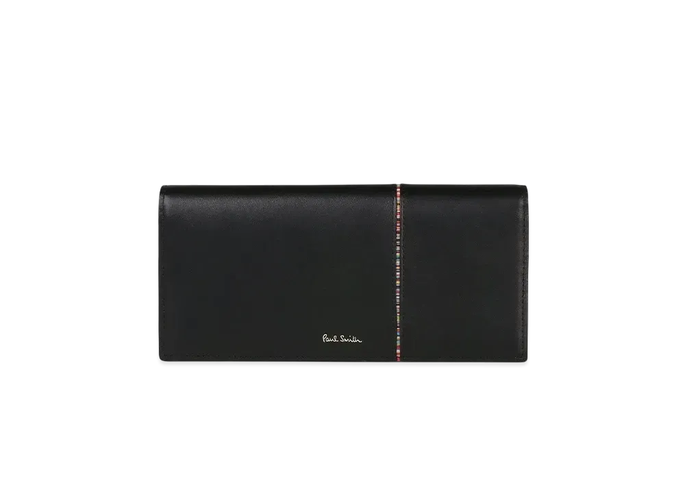 Paul Smith Signature Stripe Inverted Long Wallet "Black"