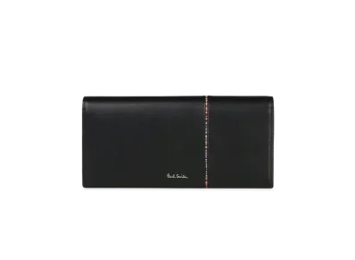 Paul Smith Signature Stripe Inverted Long Wallet "Black"