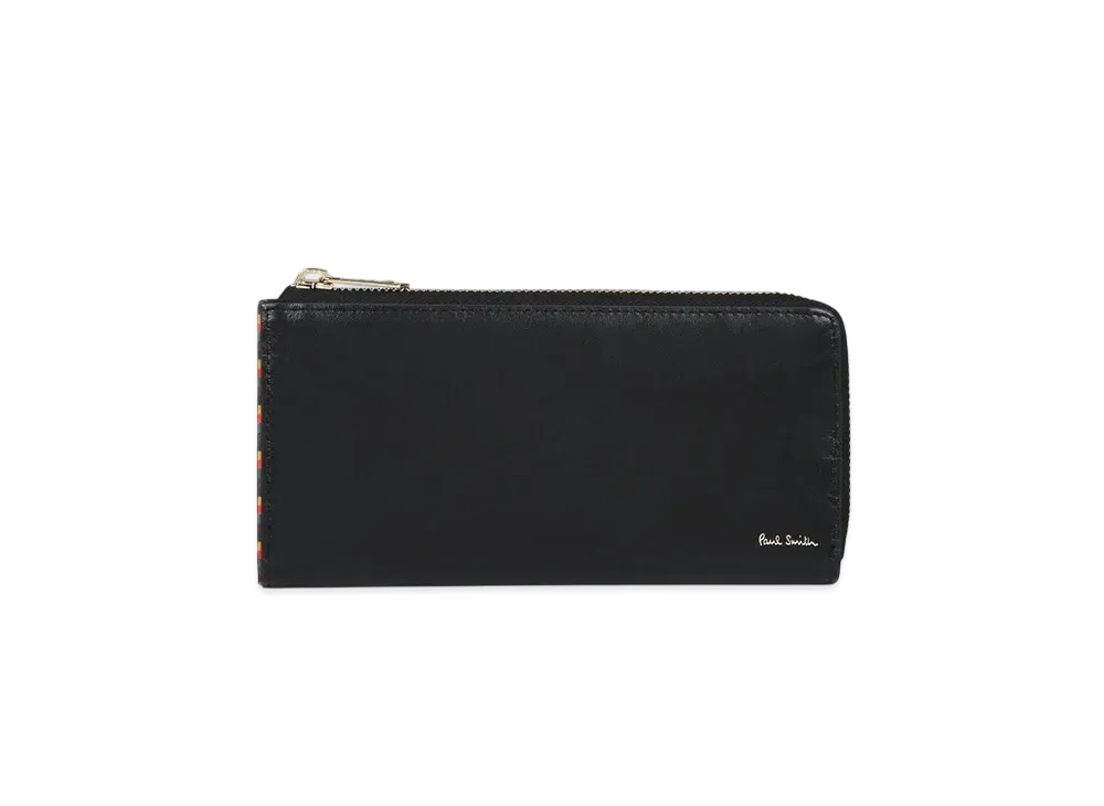 Paul Smith Bright Stripe Trim Long Wallet "Black"