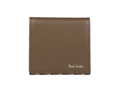 Paul Smith Bright Stripe Trim Coin Purse "Brown"