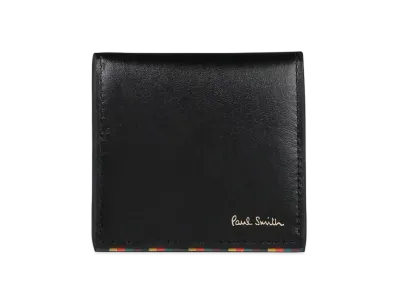 Paul Smith Bright Stripe Trim Coin Purse "Black"