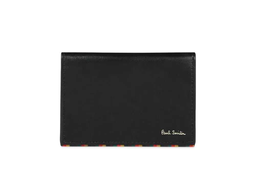 Paul Smith Bright Stripe Trim Pass Case "Black"