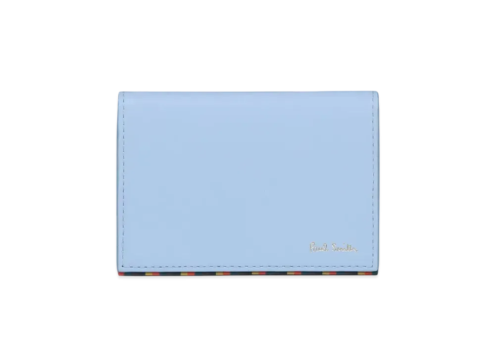 Paul Smith Bright Stripe Trim Pass Case "SaxBlue"
