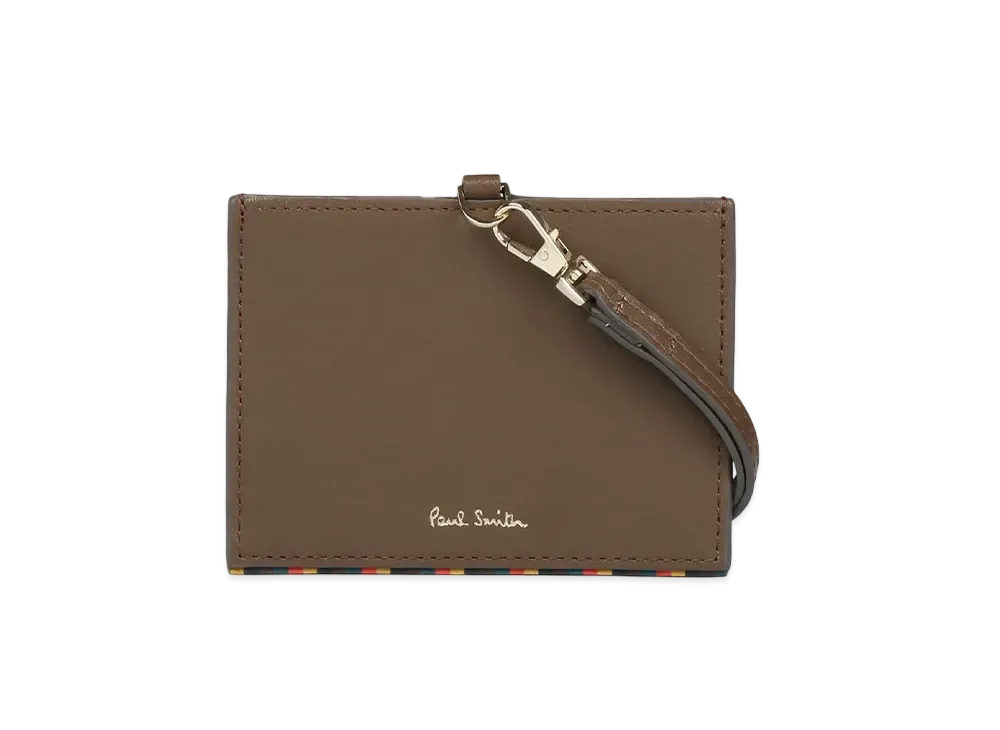 Paul Smith Bright Stripe Trim ID Case "Black"