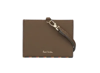 Paul Smith Bright Stripe Trim ID Case "Black"