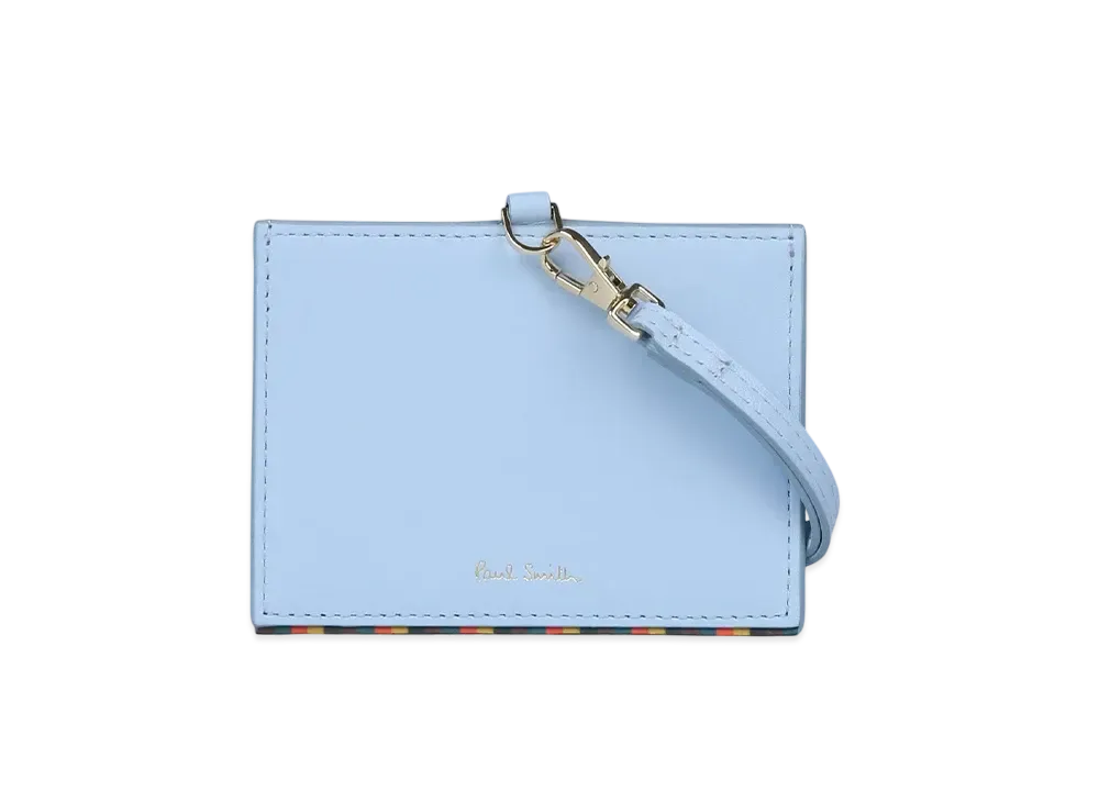 Paul Smith Bright Stripe Trim ID Case "SaxBlue"