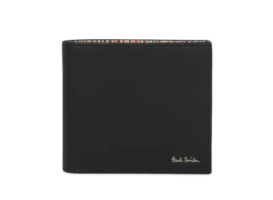 Paul Smith Signature Striped Interior Bifold Wallet "Black"