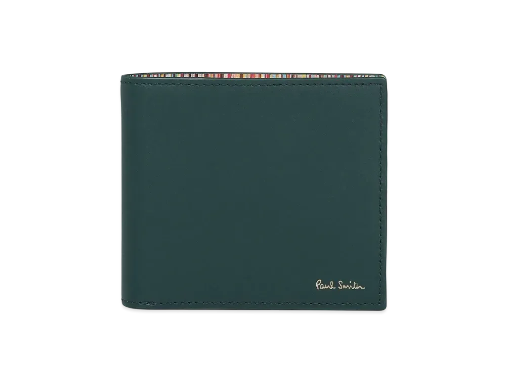 Paul Smith Signature Striped Interior Bifold Wallet "BlueGreen"