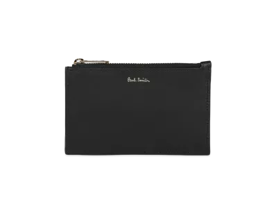 Paul Smith Signature Striped Interior Card And Coin Case "Black"
