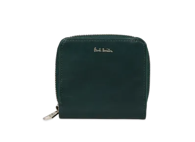 Paul Smith Vegetarian Round Zip Bifold Wallet "DarkGreen"