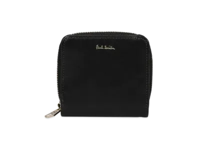 Paul Smith Vegetarian Round Zip Bifold Wallet "Black"