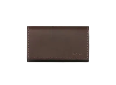 Paul Smith Vegetarian Stripe Trim Key Case "DarkBrown"