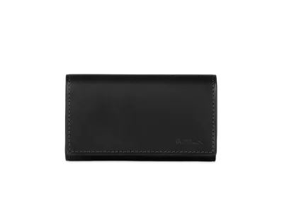 Paul Smith Vegetarian Stripe Trim Key Case "Black"