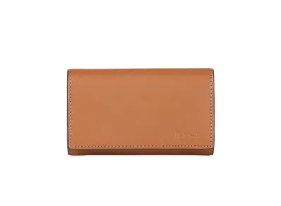 Paul Smith Vegetarian Stripe Trim Key Case "Camel"