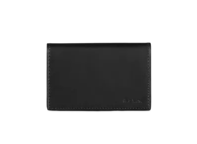 Paul Smith Vegetarian Striped Trim Business Card Holder "Black"