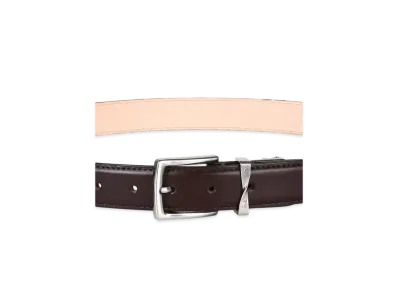 Paul Smith Twisted Loop Logo Leather Belt "Burgandy"