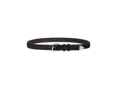 Paul Smith Hair Textured Leather Punterbelt "DarkBrown"