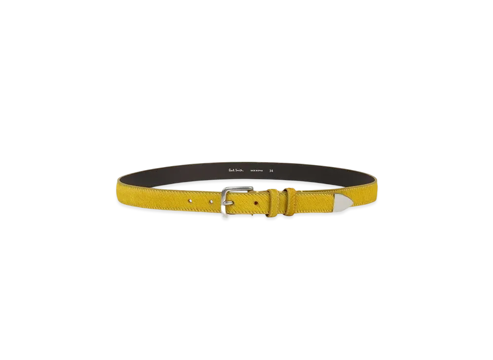 Paul Smith Hair Textured Leather Punterbelt "Yellow"