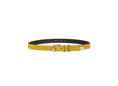 Paul Smith Hair Textured Leather Punterbelt "Yellow"