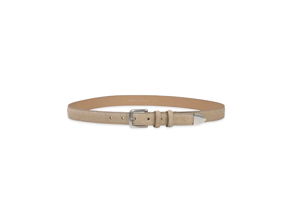 Paul Smith Hair Textured Leather Punterbelt "Beige"