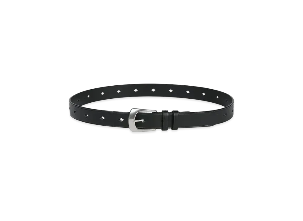 Paul Smith Diamond Hole Leather Belt "Black"