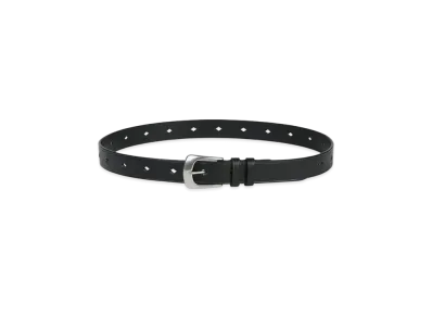 Paul Smith Diamond Hole Leather Belt "Black"