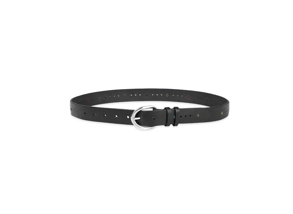 Paul Smith Multicolor Stitched Leather Belt "Black"