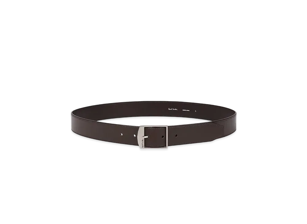 Paul Smith Logo Buckle Leather Belt "DarkBrown"